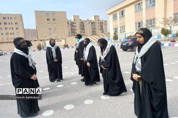 تشییع پیکر شهید گمنام در دبیرستان مرضیه