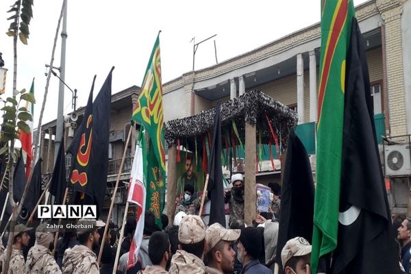 مراسم تشییع پیکر طلبه شهید حسن مختارزاده در قم