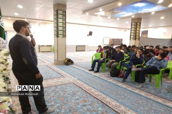 اردوی مرحله اول درس آمادگی دفاعی در دبیرستان متوسطه دوم امام حسین (ع) کاشمر