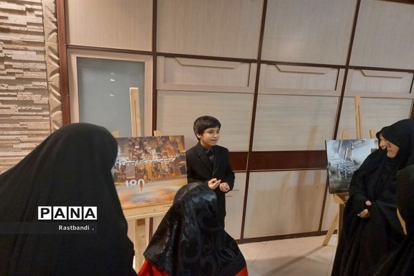 اجرای تابلو مصور مهدوی توسط گروه فرهنگی مذهبی یاوران آفتاب