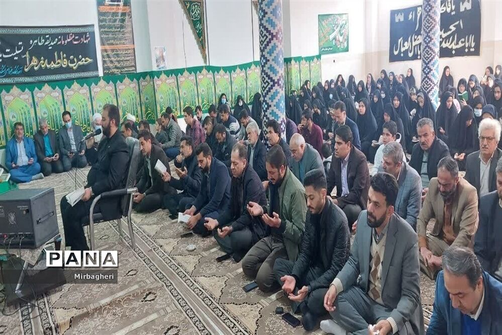 برگزاری دعای ندبه  در دبیرستان رضوانی اشکذر