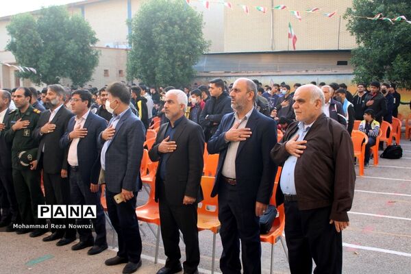 استقبال از شهید گمنام در مدرسه شاهد  شهید مطهری بوشهر