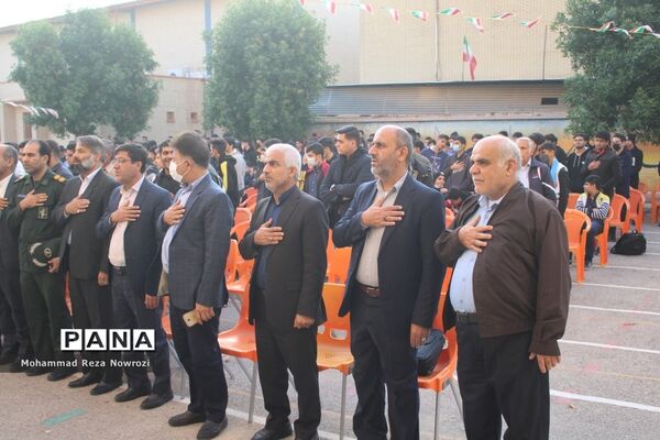 استقبال از شهید گمنام در مدرسه شاهد  شهید مطهری بوشهر