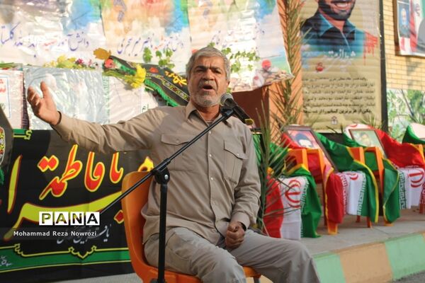 استقبال از شهید گمنام در مدرسه شاهد  شهید مطهری بوشهر