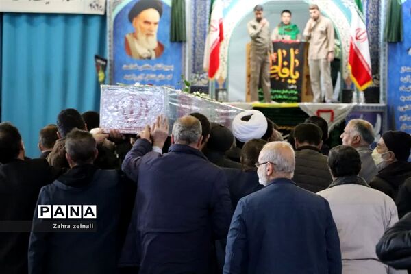 مراسم وداع با  شهید گمنام هشت سال دفاع‌مقدس در شهرستان اقلید