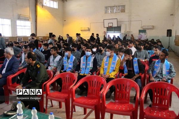 تشییع شهید گمنام در دبیرستان شریعتی بوشهر