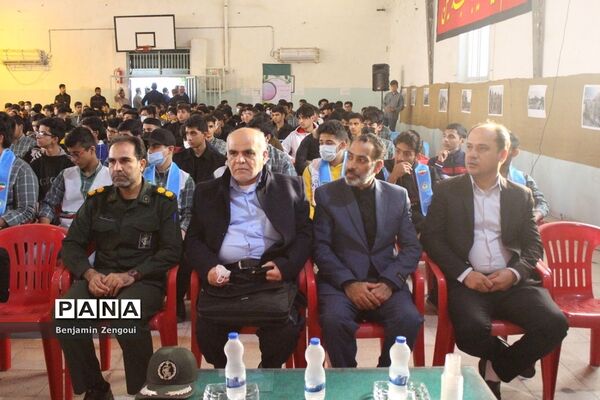 تشییع شهید گمنام در دبیرستان شریعتی بوشهر