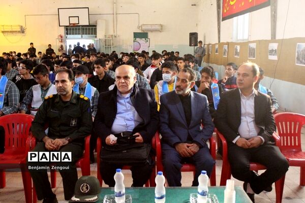 تشییع شهید گمنام در دبیرستان شریعتی بوشهر