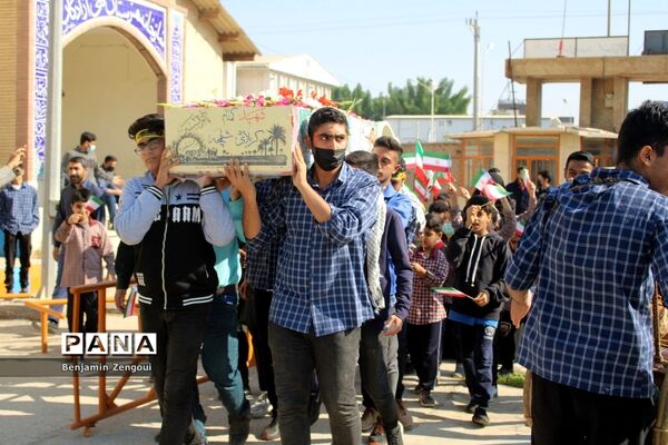 تشییع شهید گمنام در بوشهر