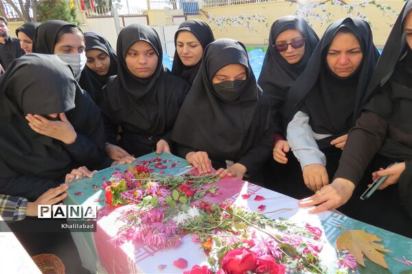 آیین تشییع پیکر مطهر شهید گمنام  در شهرستان خلیل آباد