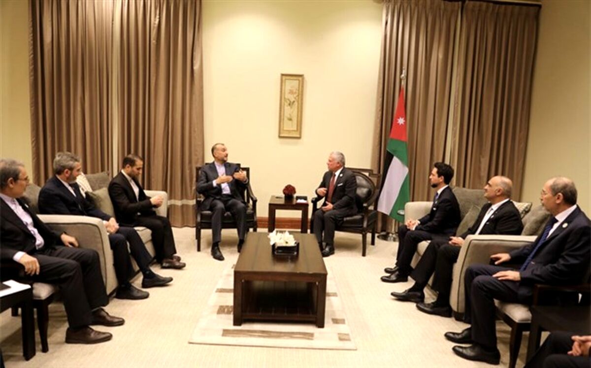 دیدار امیرعبداللهیان با پادشاه اردن