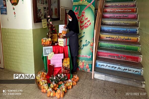 برگزاری پویش یلدای مهربانی در مدارس دخترانه شهرستان کاشمر