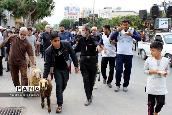 تشییع پیکر 3 شهید گمنام دفاع مقدس در بوشهر