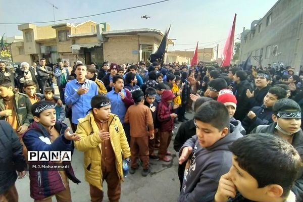 دسته عزاداری نوجوانان فاطمی در شهر قنوات قم