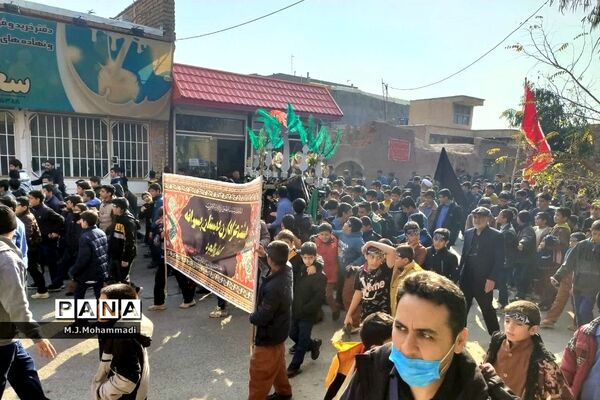 دسته عزاداری نوجوانان فاطمی در شهر قنوات قم
