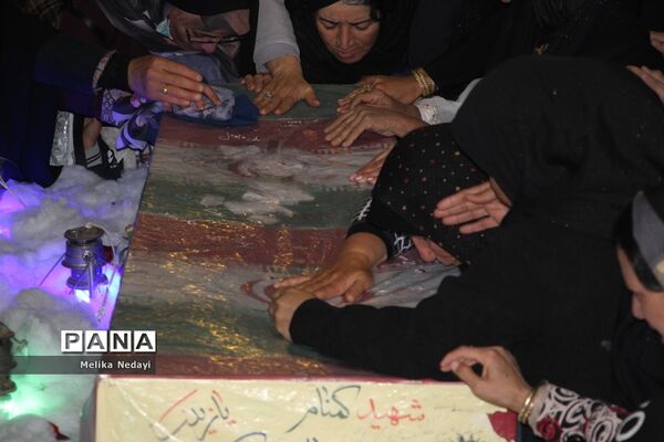 مراسم‌ استقبال و تشییع پیکر شهید گمنام دفاع مقدس در روستای مومن‌آباد تربت‌جام