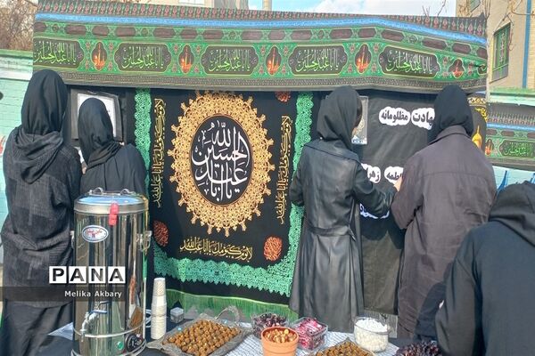 برپایی موکب بمناسبت دهه فاطمیه در دبیرستان دخترانه پرالک