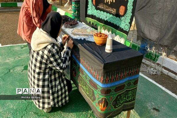 برپایی موکب بمناسبت دهه فاطمیه در دبیرستان دخترانه پرالک