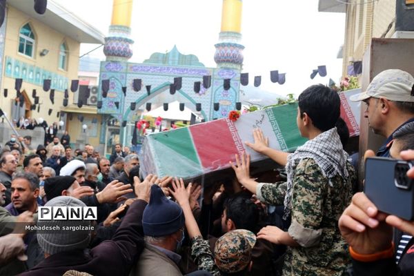 تشییع شهید گمنام  در میاندورود