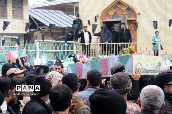 تشییع شهید گمنام  در میاندورود