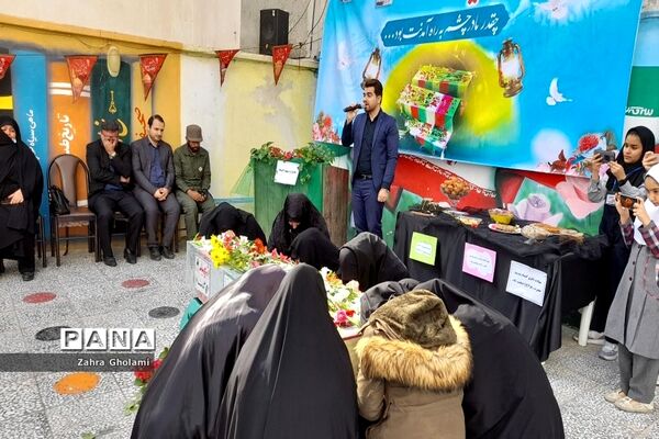 تشییع شهید گمنام در دبیرستان ایده‌آل دوره اول و دوم دواس بوشهر