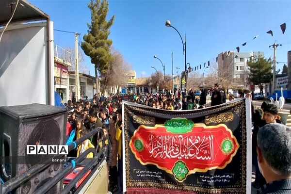 قافله عزای نوگلان فاطمی در مشهدمرغاب به‌مناسبت شهادت حضرت فاطمه زهرا (س)