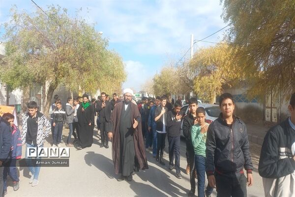 دانش‌آموزان کندر در سوگ حضرت فاطمه زهرا(س)