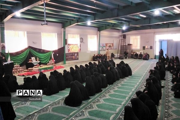 مراسم وداع شهید گمنام در مدارس بخش جرقویه علیا