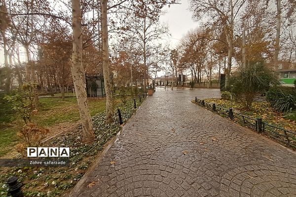 پارک لاله تهران در‌ یک روز بارانی