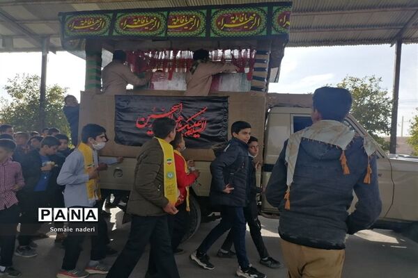 استقبال از شهید گمنام دفاع مقدس در منطقه ششده و قره بلاغ