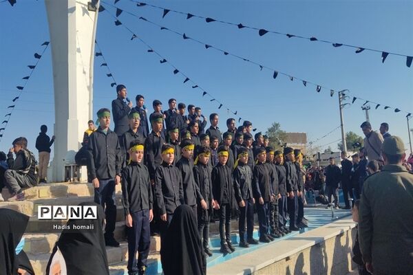 مراسم تشییع شهیدگمنام همزمان با روز شهادت حضرت زهرا(س) در شهرستان فسا