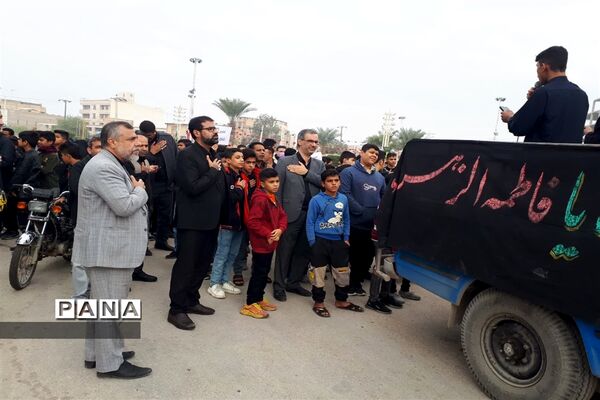 شرکت فرهنگیان و دانش‌آموزان در مراسم اجتماع بزرگ سوگواران فاطمی