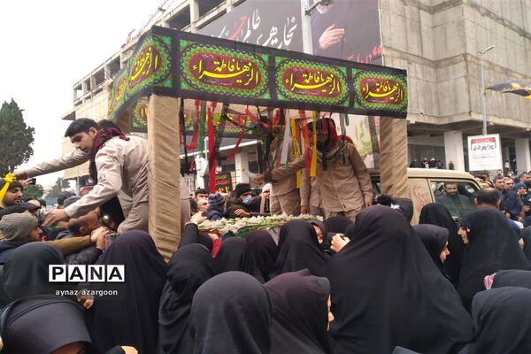 آیین استقبال و تشییع شهید گمنام در قائمشهر
