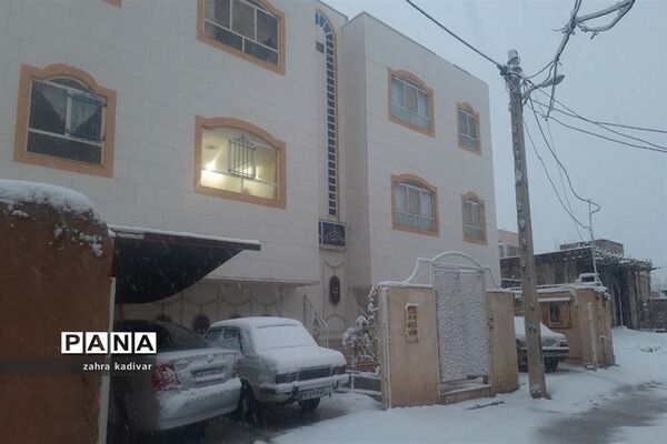 روز برفی در آباده