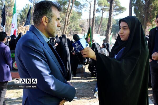 مراسم تشییع و تدفین شهید گمنام در پردیس شهید صدوقی کرمانشاه