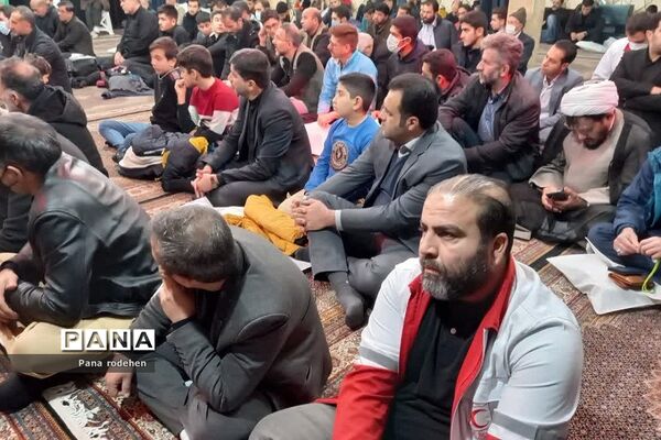 تشییع شهید گمنام در مسجد انصارالحسین رودهن