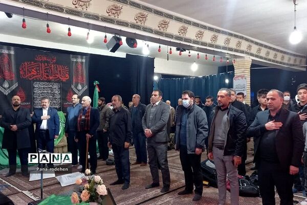 تشییع شهید گمنام در مسجد انصارالحسین رودهن