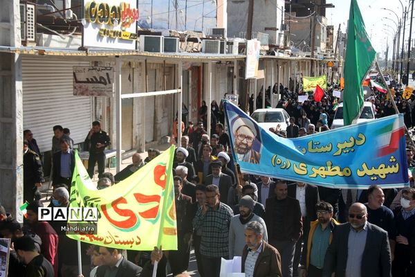 راهپیمایی 9 دی روز بصیرت و میثاق با ولایت در شهرستان بهبهان
