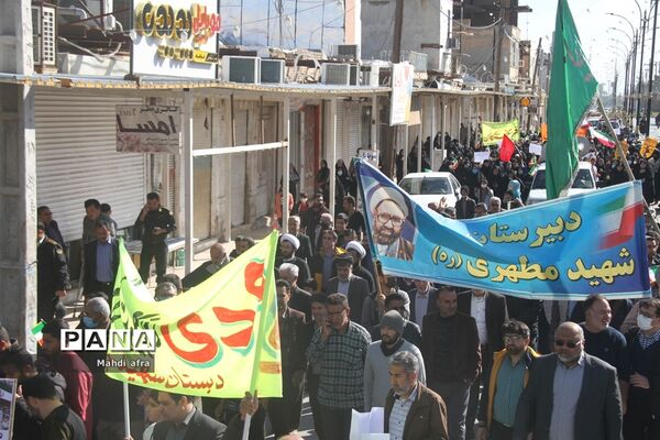 راهپیمایی 9 دی روز بصیرت و میثاق با ولایت در شهرستان بهبهان