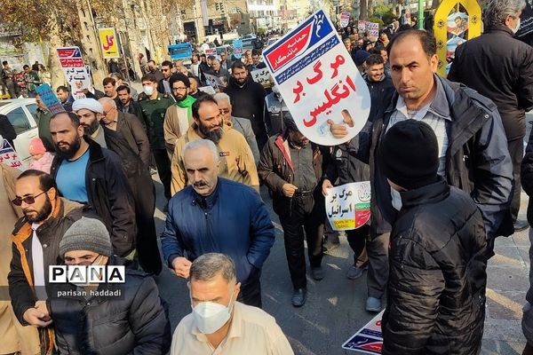 راهپیمایی دانش‌آموزان و مردم ولایتمدار شهرستان شهریار در روز ۹دی