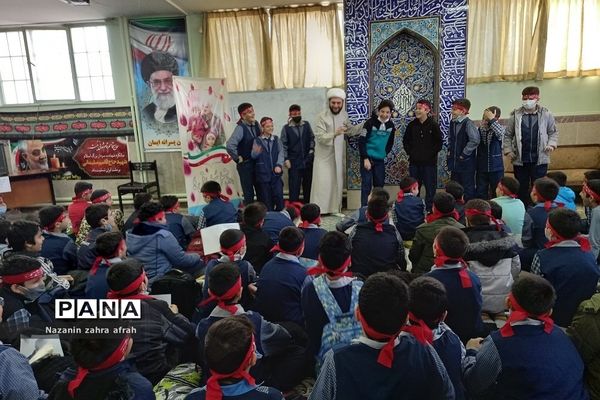 مراسم بزرگداشت شهادت حاج قاسم سلیمانی در دبستان ایمان رودهن