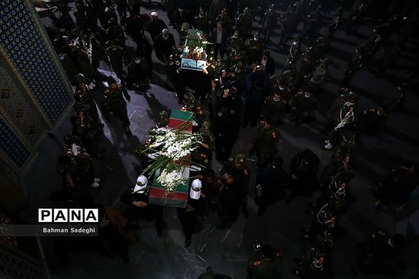 تشییع پیکر سه شهید گمنام در دانشگاه افسری امام علی(ع)