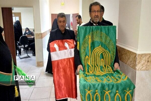 مراسم تشییع و خاکسپاری پیکر شهید گمنام در دبیرستان شاهد امام حسین(ع)