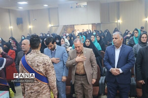 تشییع شهدای گمنام در اداره آموزش‌و‌پرورش پاکدشت
