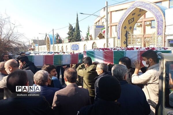 تشییع پیکر شهدای گمنام در اداره آموزش و پرورش شهرستان شهریار