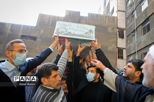 تشییع پیکر شهید گمنام در ساختمان علاقه‌مندان وزارت آموزش و پرورش