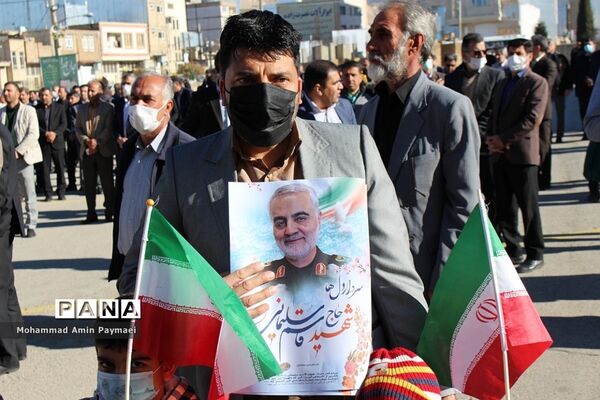 مراسم بزرگداشت سالگرد شهادت حاج‌قاسم‌سلیمانی در ایلام