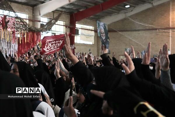 تجدید میثاق دانش‌آموزان آباده با سردار دل‌ها