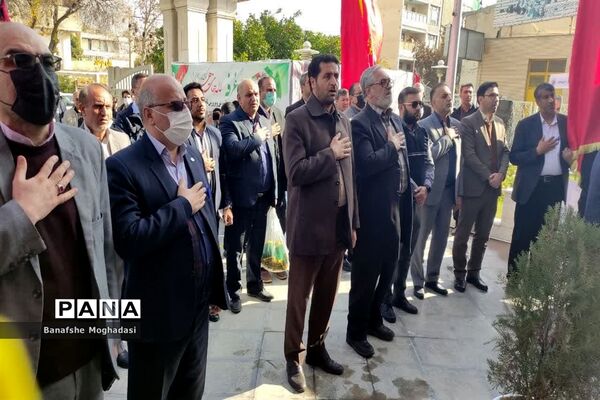 تجدید پیمان فرزندان حاج قاسم با شهدا در شیراز
