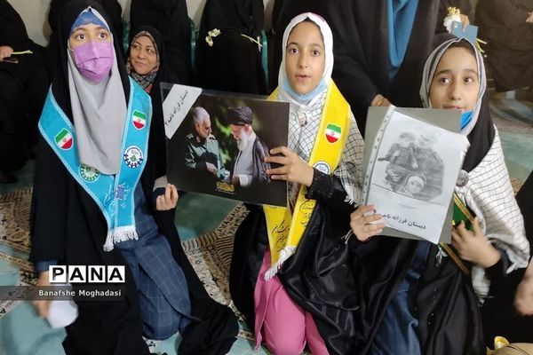 تجدید پیمان فرزندان حاج قاسم با شهدا در شیراز